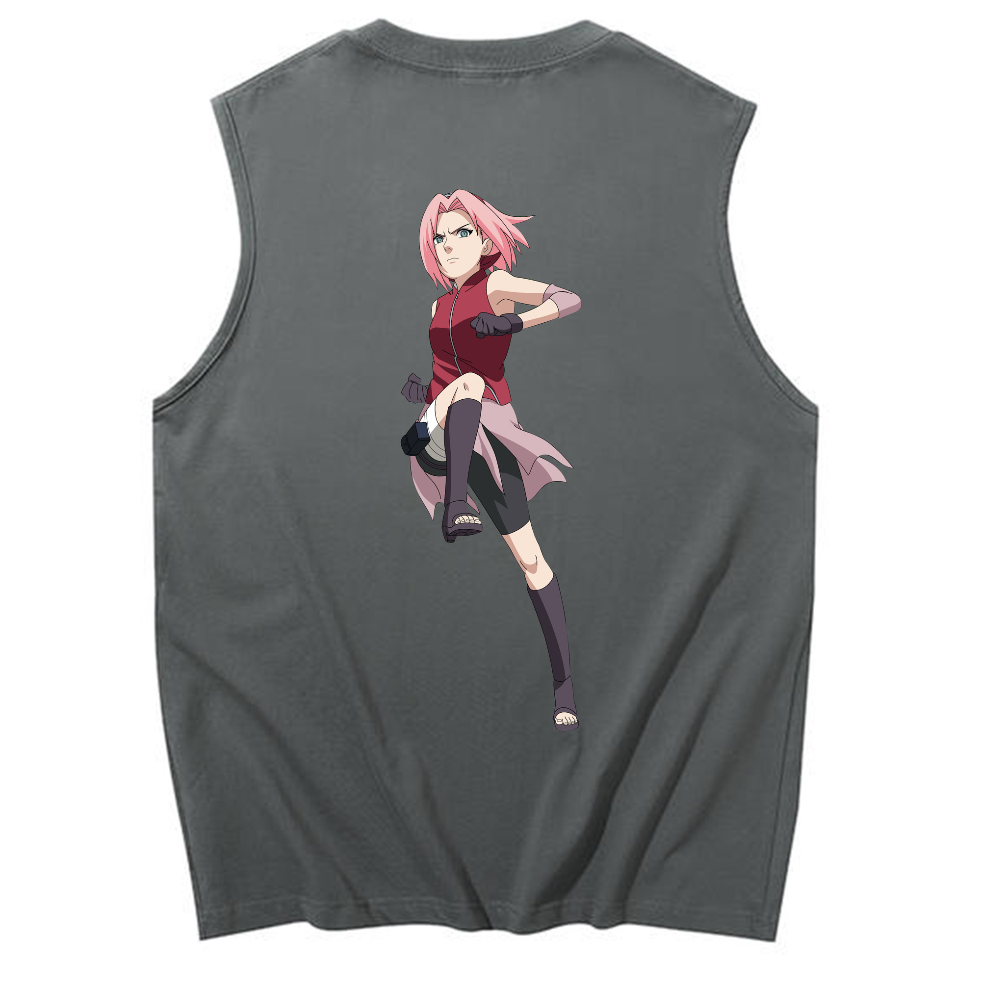 （画像用） NARUTO -ナルト- 春野サクラ Haruno Sakura コットン100％タンクトップ（背面プリント）